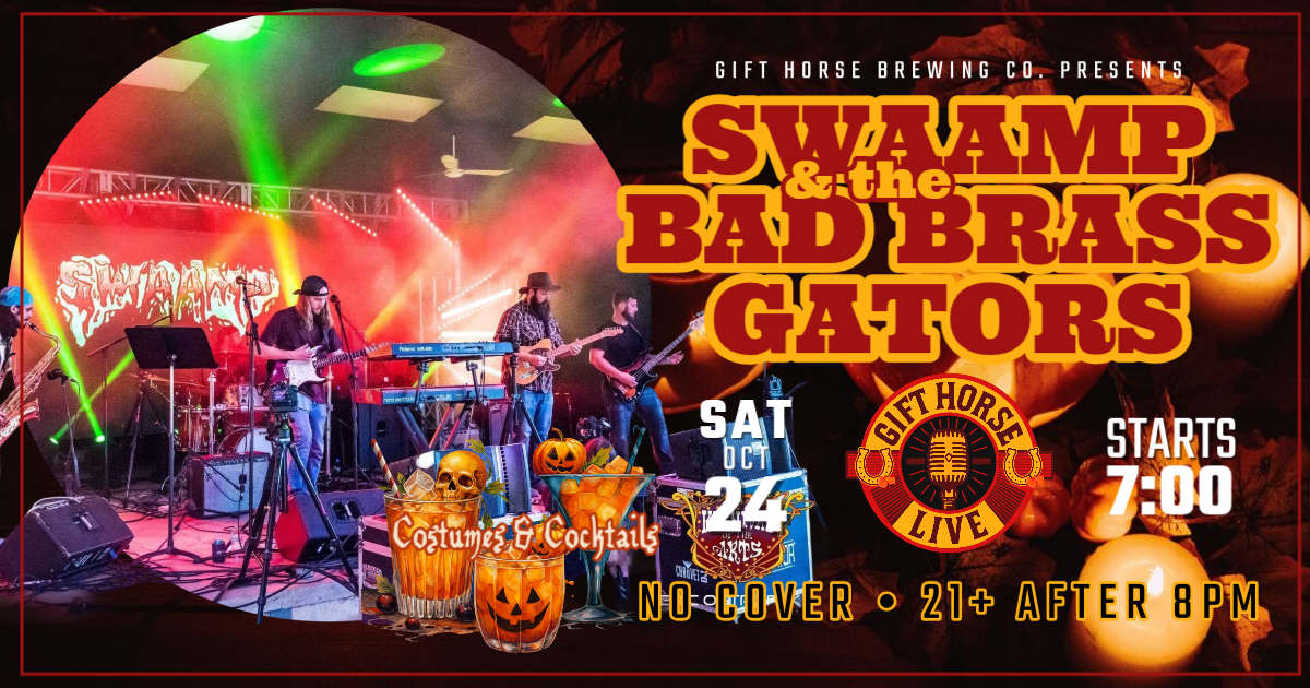 Swaamp and the Bad Brass Gators October 24 7PM
